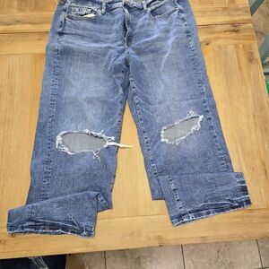 Torrid Blue Distressed Boyfriend Jeans